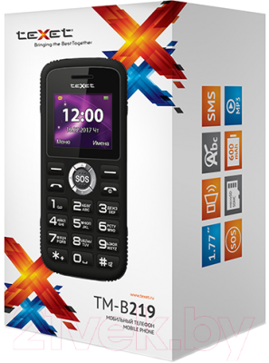 Мобильный телефон Texet TM-B219 (черный)