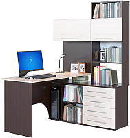 Компьютерный стол Сокол-Мебель КСТ-14 (правый, венге/беленый дуб) - 