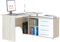 Компьютерный стол Сокол-Мебель КСТ-109 (правый, дуб сонома/белый) - 