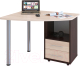 Письменный стол Сокол-Мебель КСТ-102 (правый, венге/беленый дуб) - 