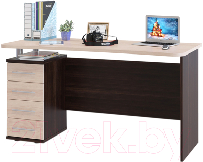 Письменный стол Сокол-Мебель КСТ-105.1 (венге/беленый дуб)