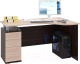 Письменный стол Сокол-Мебель КСТ-104.1 (левый, венге/беленый дуб) - 