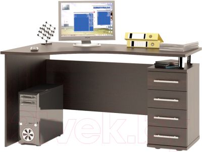 Письменный стол Сокол-Мебель КСТ-104.1 (правый, венге)