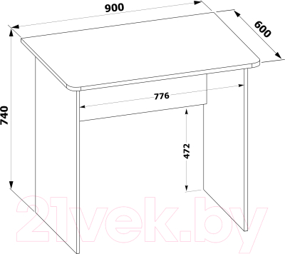 Письменный стол Сокол-Мебель СПМ-01.1 (венге)