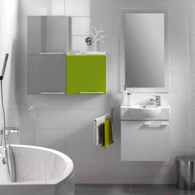 Шкаф с зеркалом для ванной Cersanit Nano P-LU-NANO - в интерьере 2