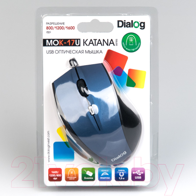 Мышь Dialog Katana MOK-17U (синий)