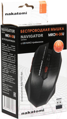 Мышь Nakatomi Navigator MRON-08U (черный)