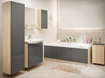Шкаф-пенал для ванной Cersanit Smart / P-SL-SMA/Gr - в интерьере 1