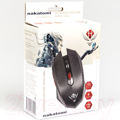 Мышь Nakatomi Gaming MOG-08U (черный)