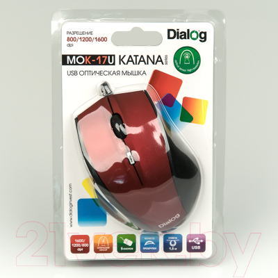Мышь Dialog Katana MOK-17U (красный)
