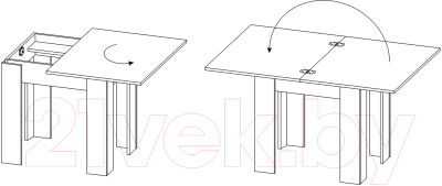 Обеденный стол Сокол-Мебель СО-1 (венге/беленый дуб)