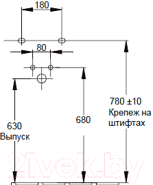 Умывальник Jacob Delafon Ove E1567-00