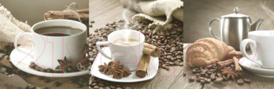 Бордюр Beryoza Ceramica Богема Кофе 1 коричневый (350x115)