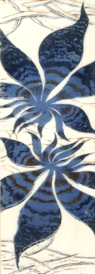 Бордюр Beryoza Ceramica Магия фантазия синяя (350x115)