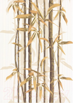 Элемент панно Beryoza Ceramica Ретро бамбук 2 коричневый (250x350)