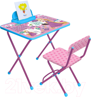 Комплект мебели с детским столом Ника Д1Р-М Disney 1. Рапунцель