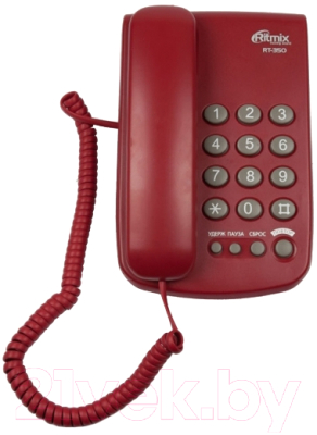 Проводной телефон Ritmix RT-350 (вишневый)
