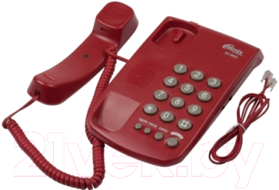 Проводной телефон Ritmix RT-350 (вишневый)