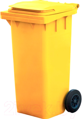 Контейнер для мусора Титан Мета 120л (желтый)