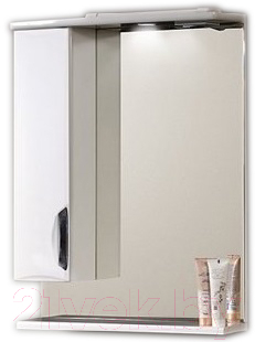 Шкаф с зеркалом для ванной Belux Сонет-Сити В60Ш (левый)