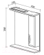 Миниатюра изображения товара Шкаф с зеркалом для ванной Belux Сонет-Сити В60Ш (левый)