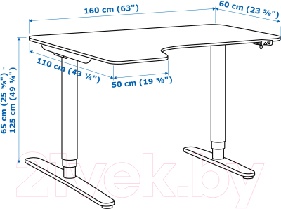 Письменный стол Ikea Бекант 190.222.76