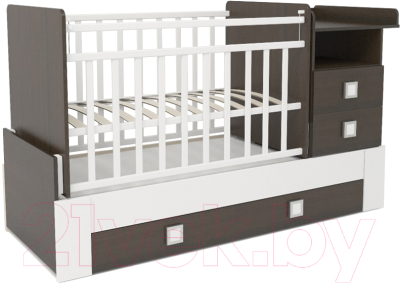 Детская кровать-трансформер СКВ 830038-1 (венге/белый)