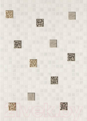 Декоративная плитка Beryoza Ceramica Квадро мозаика белый (250x350)