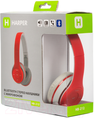 Беспроводные наушники Harper HB-212 (красный)