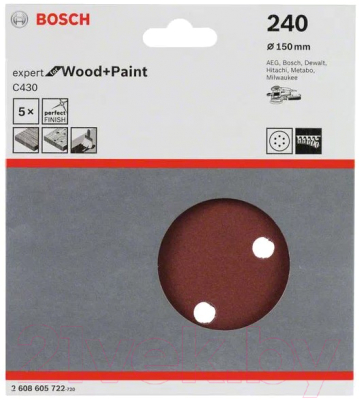 Набор шлифлистов Bosch Expert for Wood 2.608.605.722