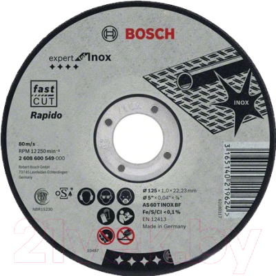 Отрезной диск Bosch Inox 2.608.600.549