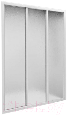 Стеклянная шторка для ванны BAS Бриз 3 створки 150x145