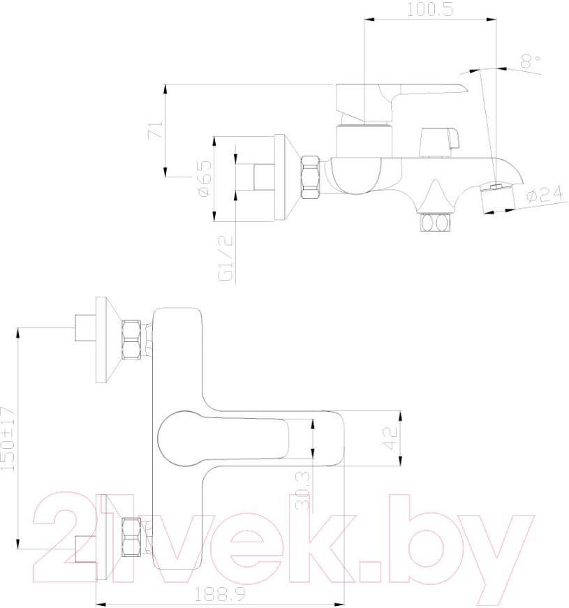 Смеситель Rossinka Silvermix W35-31 — фото 2