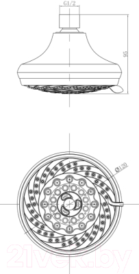 Лейка верхнего душа LEMARK LM8042С