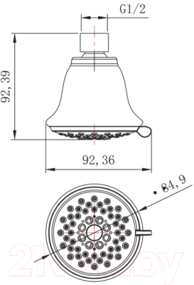 Лейка верхнего душа LEMARK LM8043С