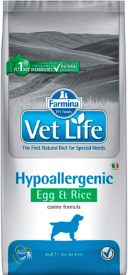 Сухой корм для собак Farmina Vet Life Hypoallergenic Egg & Rice (2кг)