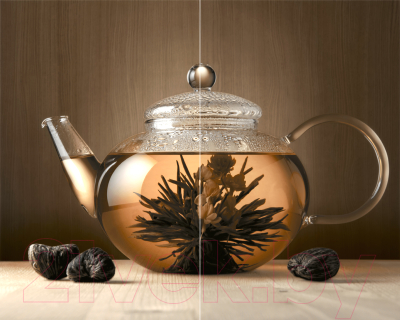Элемент панно Golden Tile Karelia English Tea И57311 (250x400, коричневый)
