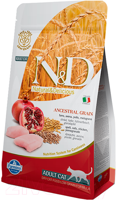 Корм для кошек Farmina N&D Low Grain Chicken & Pomegranate Adult (5кг)