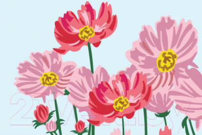 Картина по номерам Menglei Весенние цветы (MA009)