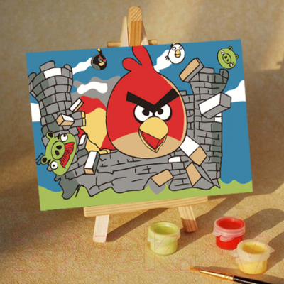 Картина по номерам Menglei Angry Birds (MA206)