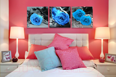 Картина по номерам Menglei Голубые розы (MT3073)