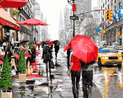 Картина по номерам Picasso Дождь в Нью-Йорке (PC4050148)