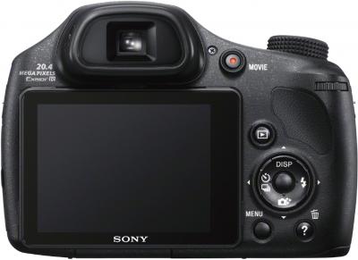Компактный фотоаппарат Sony Cyber-shot DSC-HX300 (черный) - вид сзади