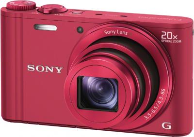 Компактный фотоаппарат Sony Cyber-shot DSC-WX300 (красный) - общий вид