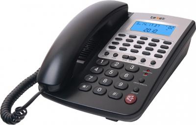 Проводной телефон Texet TX-249 АОН Black - общий вид