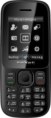 Мобильный телефон Texet TM-D108 (Black) - общий вид