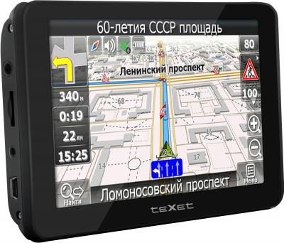 GPS навигатор Texet TN-522HD DVR - вид сбоку
