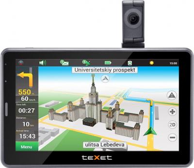 GPS навигатор Texet TN-525HD DVR - вид спереди