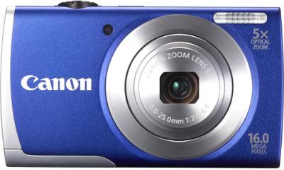Компактный фотоаппарат Canon PowerShot A2600 (синий) - вид спереди