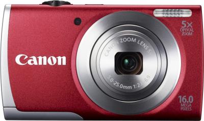 Компактный фотоаппарат Canon PowerShot A2600 Red - вид спереди
